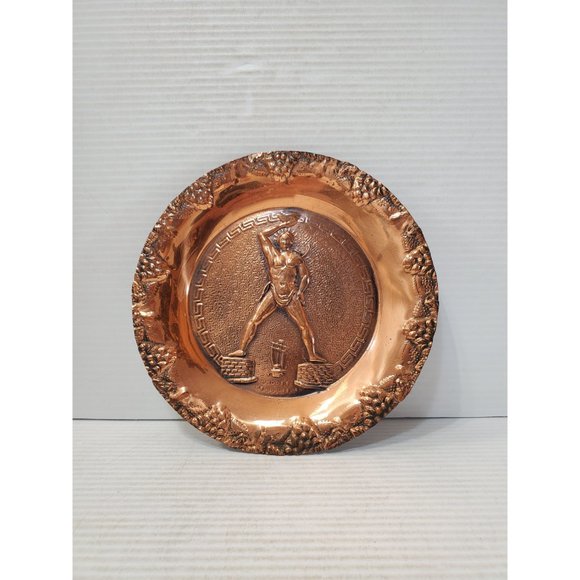 Vintage etched copper tray.copper tray table top.copper table top Vintage,copper - Picture 5 of 10